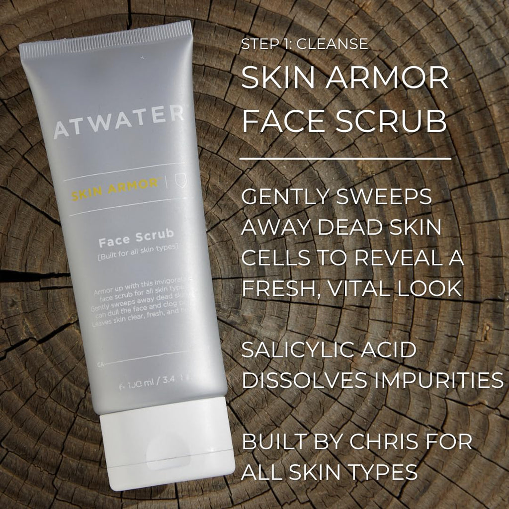 ATWATER Midnight Voyage Gift Set – 3-Piece Men’s Skincare Kit (Face Scrub, Eye Cream, Moisturizer)