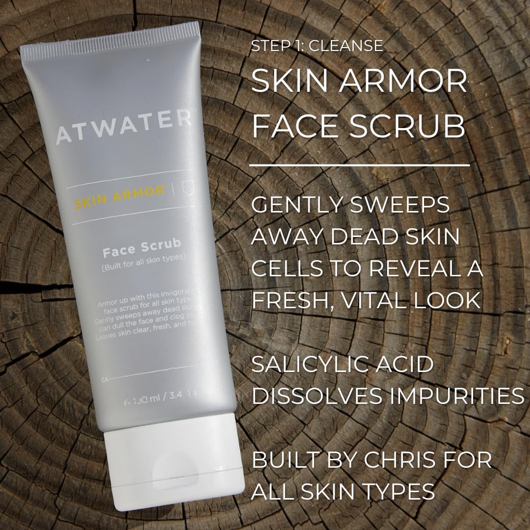 ATWATER Midnight Voyage Gift Set – 3-Piece Men’s Skincare Kit (Face Scrub, Eye Cream, Moisturizer)