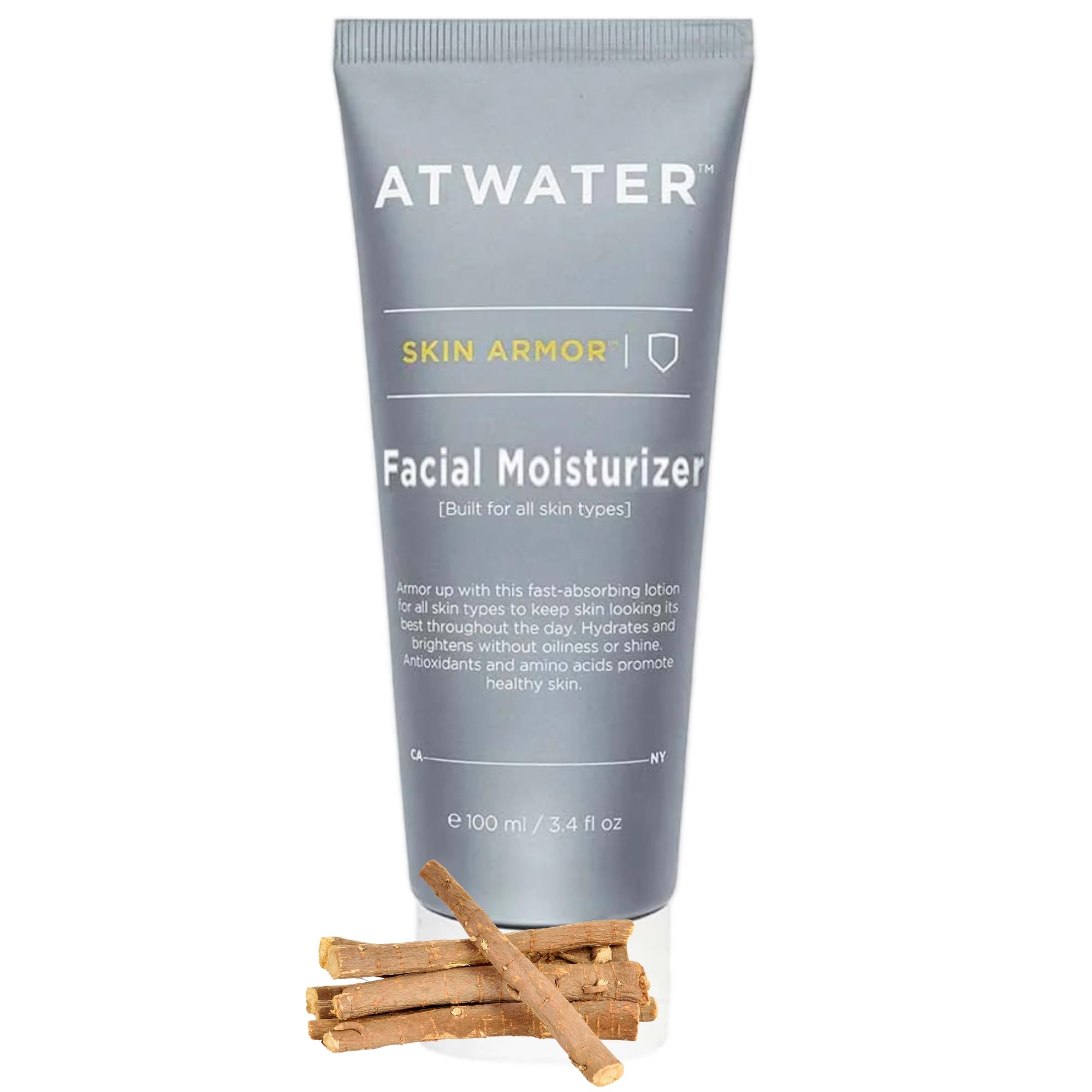 ATWATER Skin Armor – Men’s Hydrating Moisturizer with Niacinamide & Licorice, 3.4 oz
