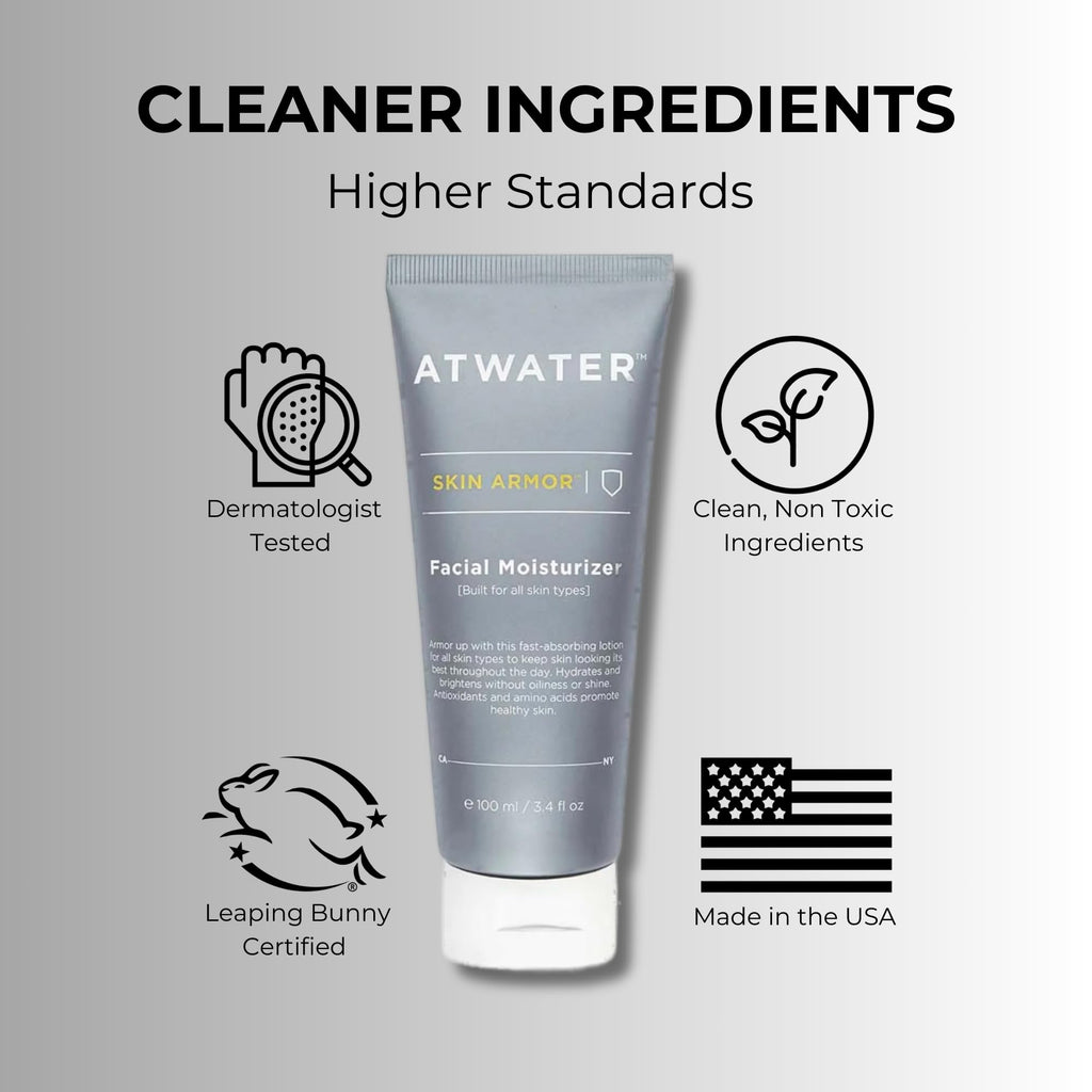 ATWATER Skin Armor – Men’s Hydrating Moisturizer with Niacinamide & Licorice, 3.4 oz