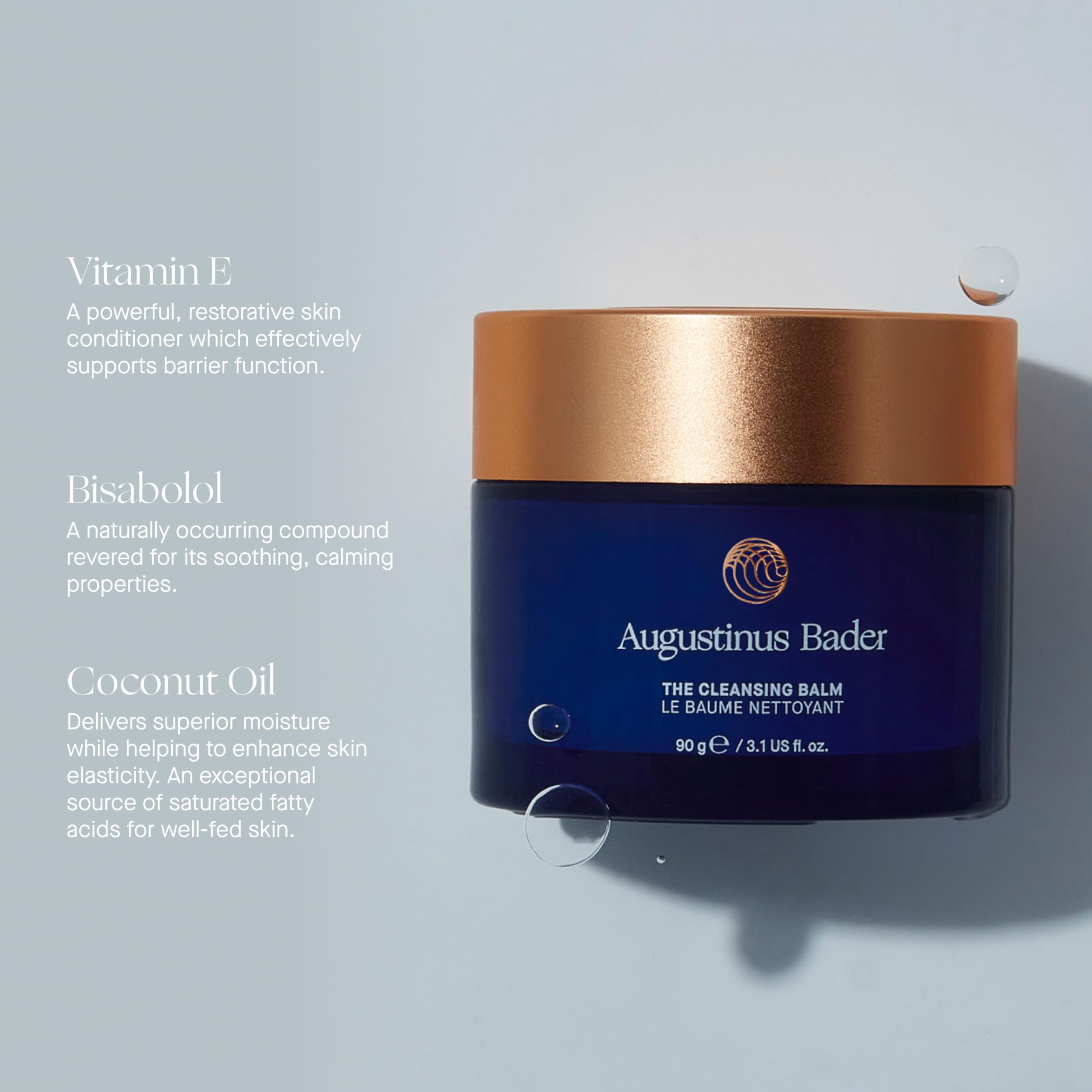 Augustinus Bader The Cleansing Balm – Luxury Nourishing Cleanser & Makeup Remover (90 g / 3.1 oz)