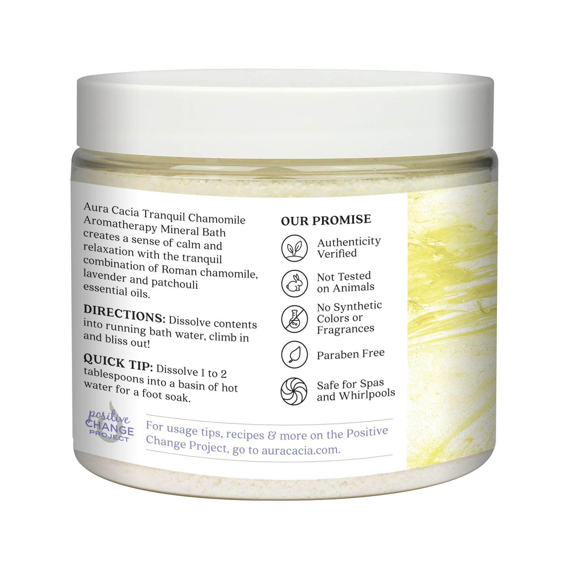 Aura Cacia Aromatherapy Mineral Bath – Tranquil Chamomile Soothing Bath Salts with Pure Essential Oils | 16 oz (Pack of 2)