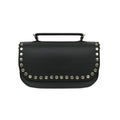 Aura Handmade Leather Bag - Black Studded