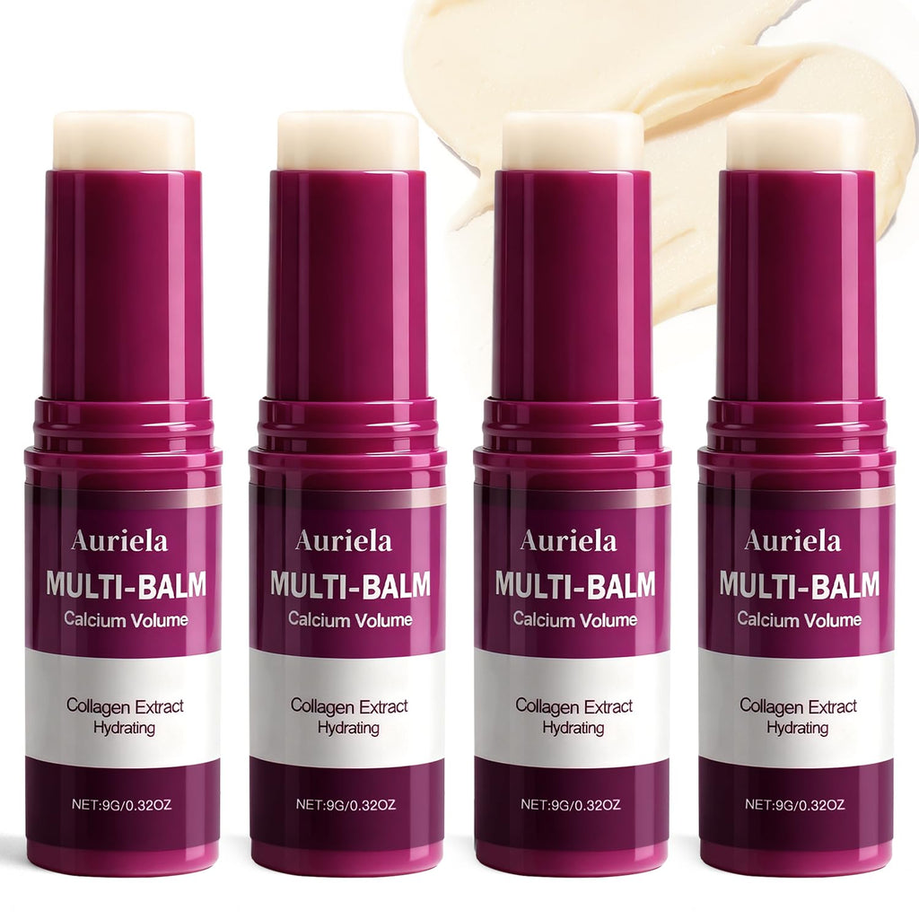 Auriela Calcium Volume Multi Balm Stick — Anti-Wrinkle, Hydration & Firming for Face, Eyes, Lips & Neck (4 pcs)