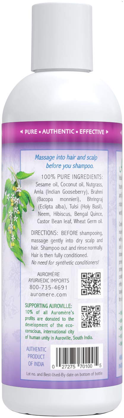 Auromere Ayurvedic Pre-Shampoo Conditioner – Vegan, Sulfate-Free, Non-GMO (2x7 oz)