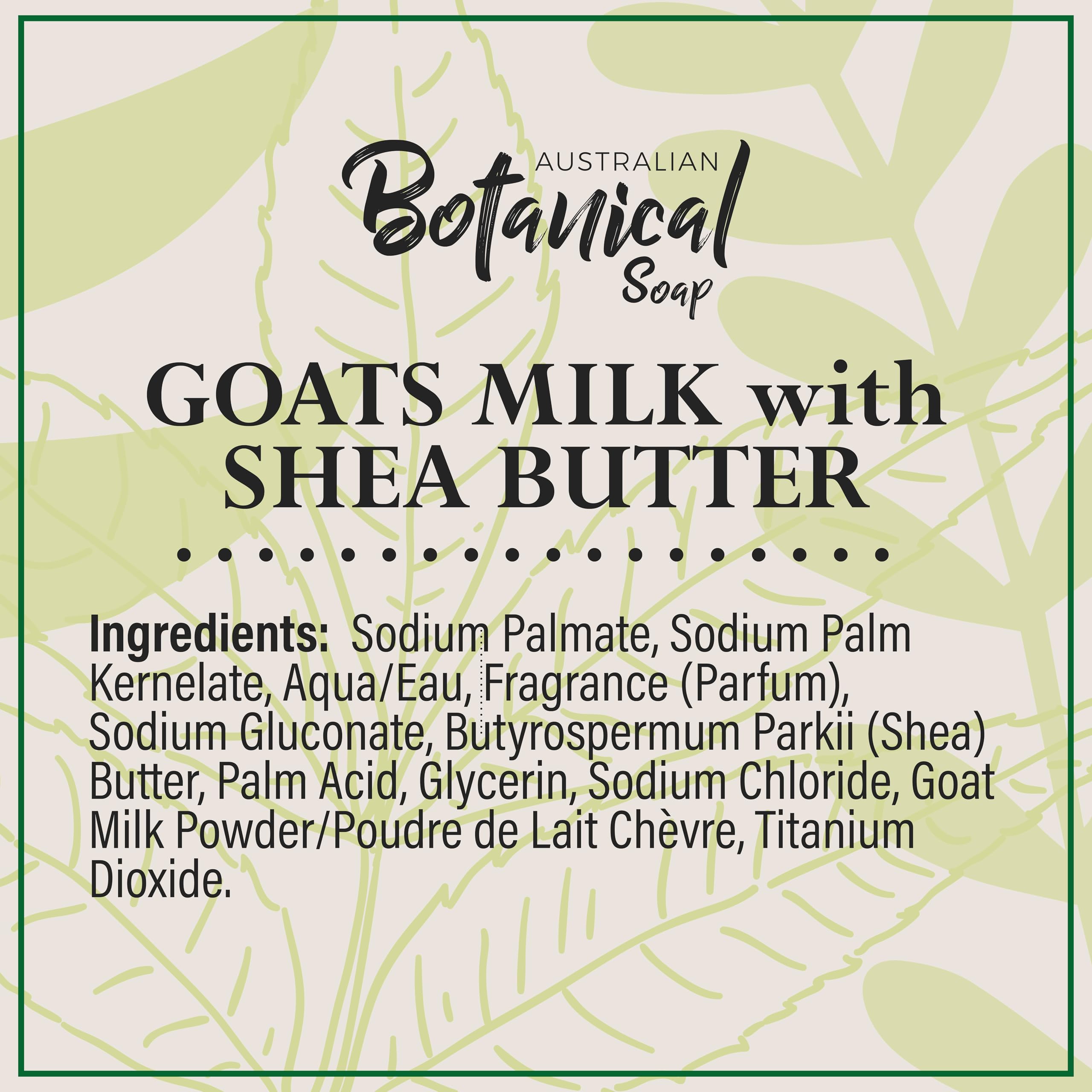 Australian Botanical Soap Goat Milk & Shea Butter Bar – 6.6 oz (Pack of 8)