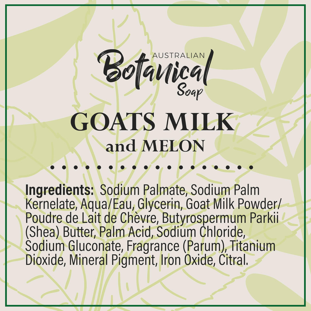 Australian Botanical Soap Goat Milk Melon Bars – 6.6 oz Pack of 8