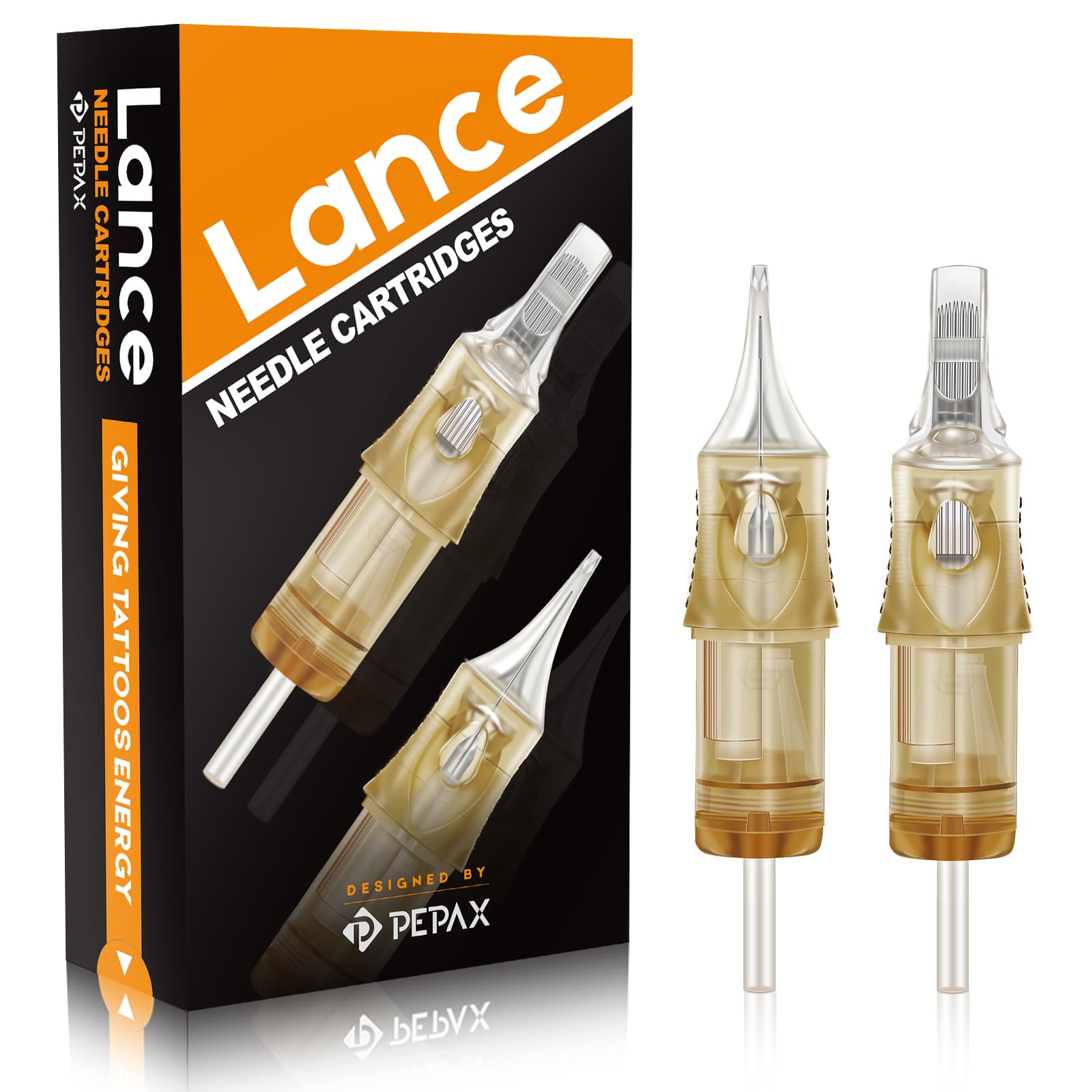 Autdor PEPAX 1211RLL Tattoo Needle Cartridges - 20Pcs, #12 Bugpin, 0.35mm, 5.0mm Taper, Safety Membrane