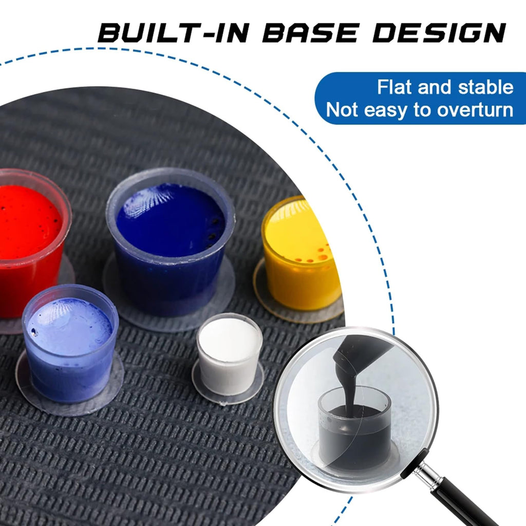 Autdor Tattoo Practice Skins with Base Kit – 1010 Pcs (1000 Ink Cups 11mm + 10 Blank Skins)