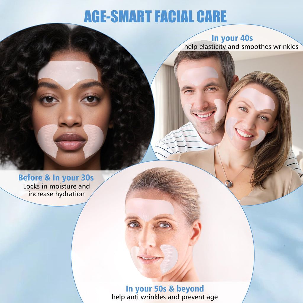 Auteek Forehead & Smile Line Patches Overnight – Hydrating Collagen Hydrogel