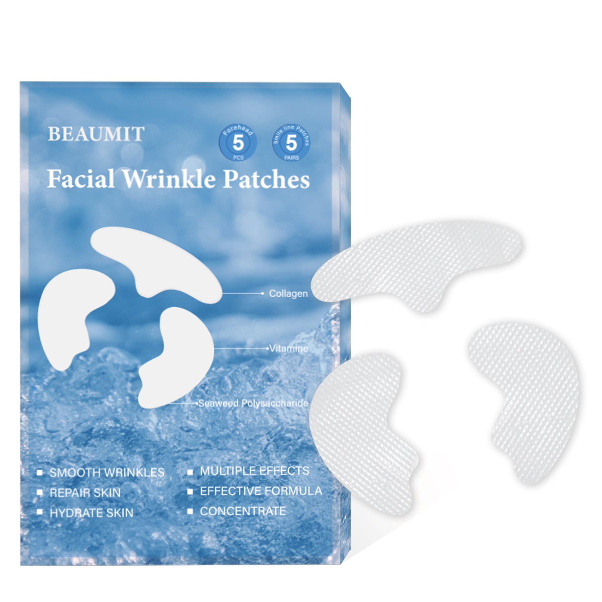 Auteek Forehead & Smile Line Patches Overnight – Hydrating Collagen Hydrogel