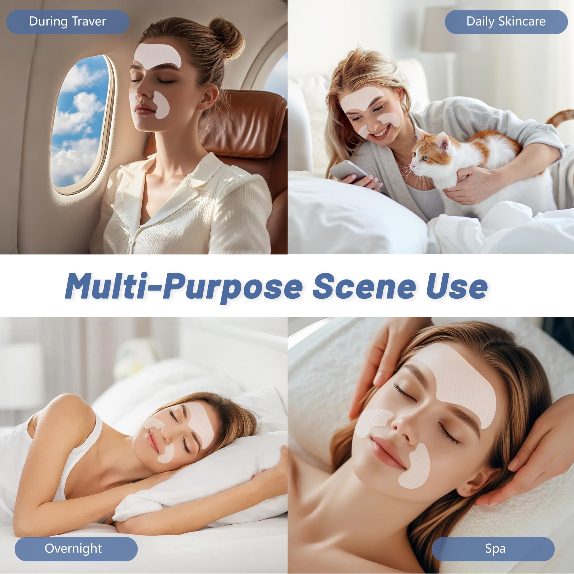 Auteek Forehead & Smile Line Patches Overnight – Hydrating Collagen Hydrogel