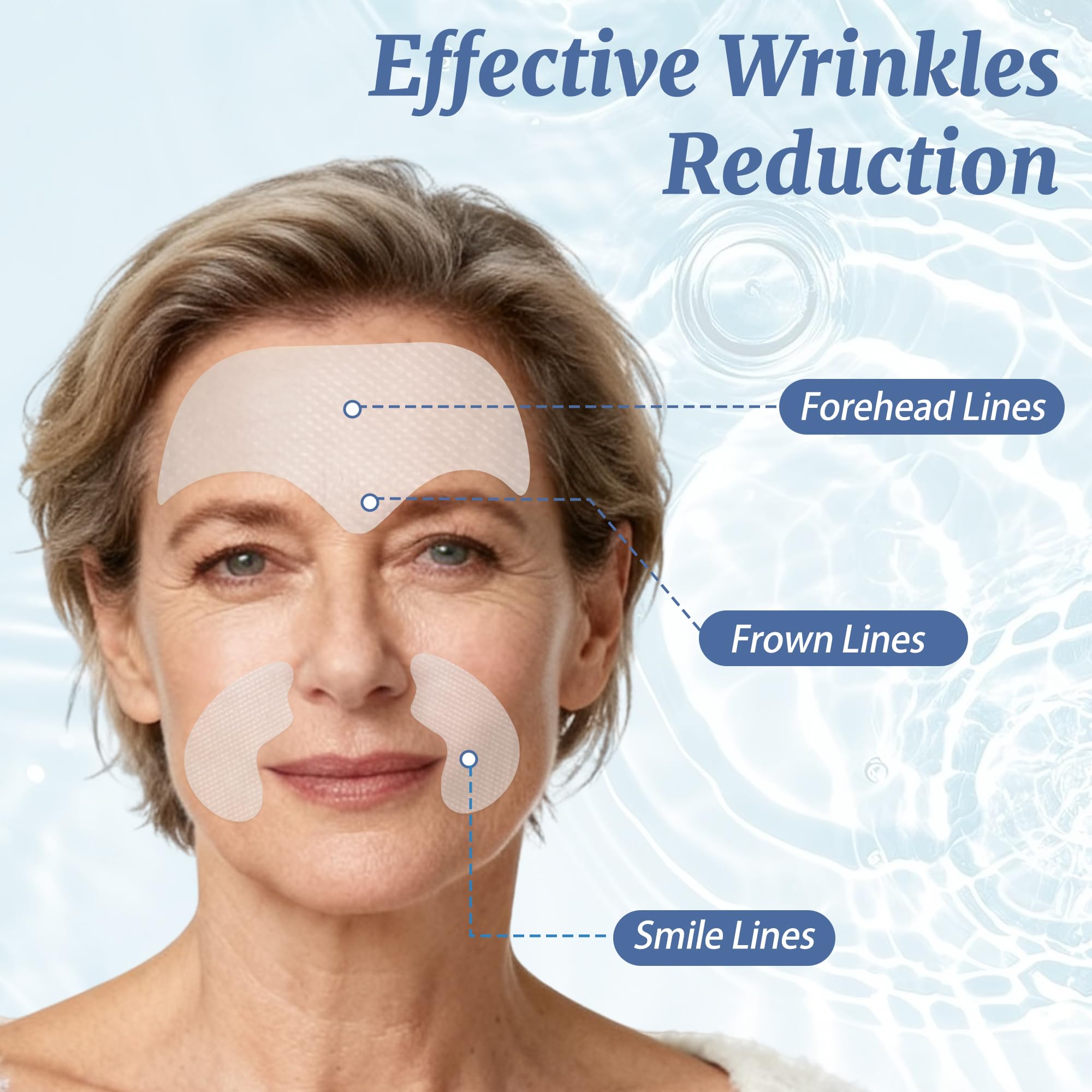 Auteek Forehead & Smile Line Patches Overnight – Hydrating Collagen Hydrogel