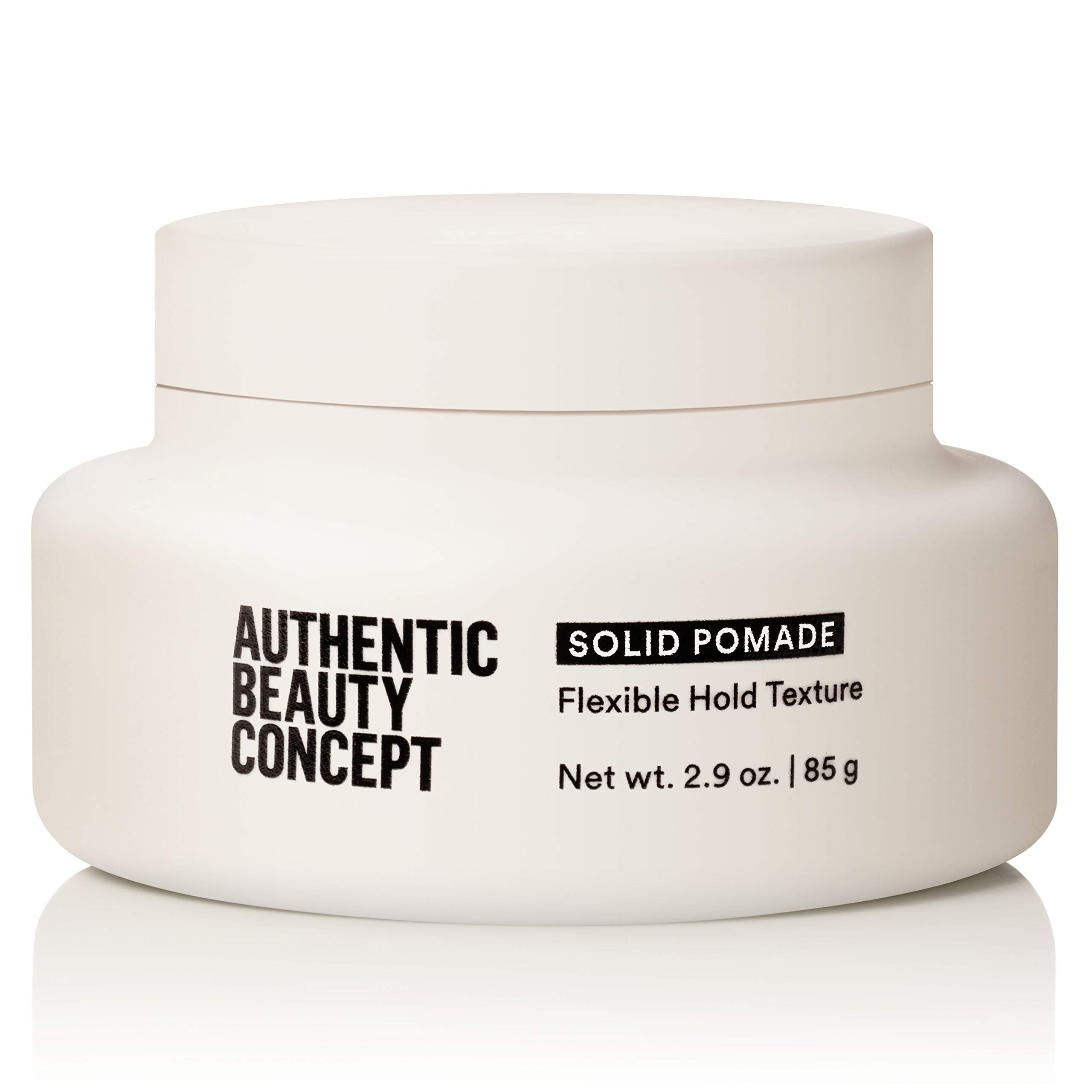 Authentic Beauty Concept Solid Pomade | Medium Hold, Shiny Finish | vegan & Cruelty-Free | All Hair Types | Silicone-Free | 2.9 oz