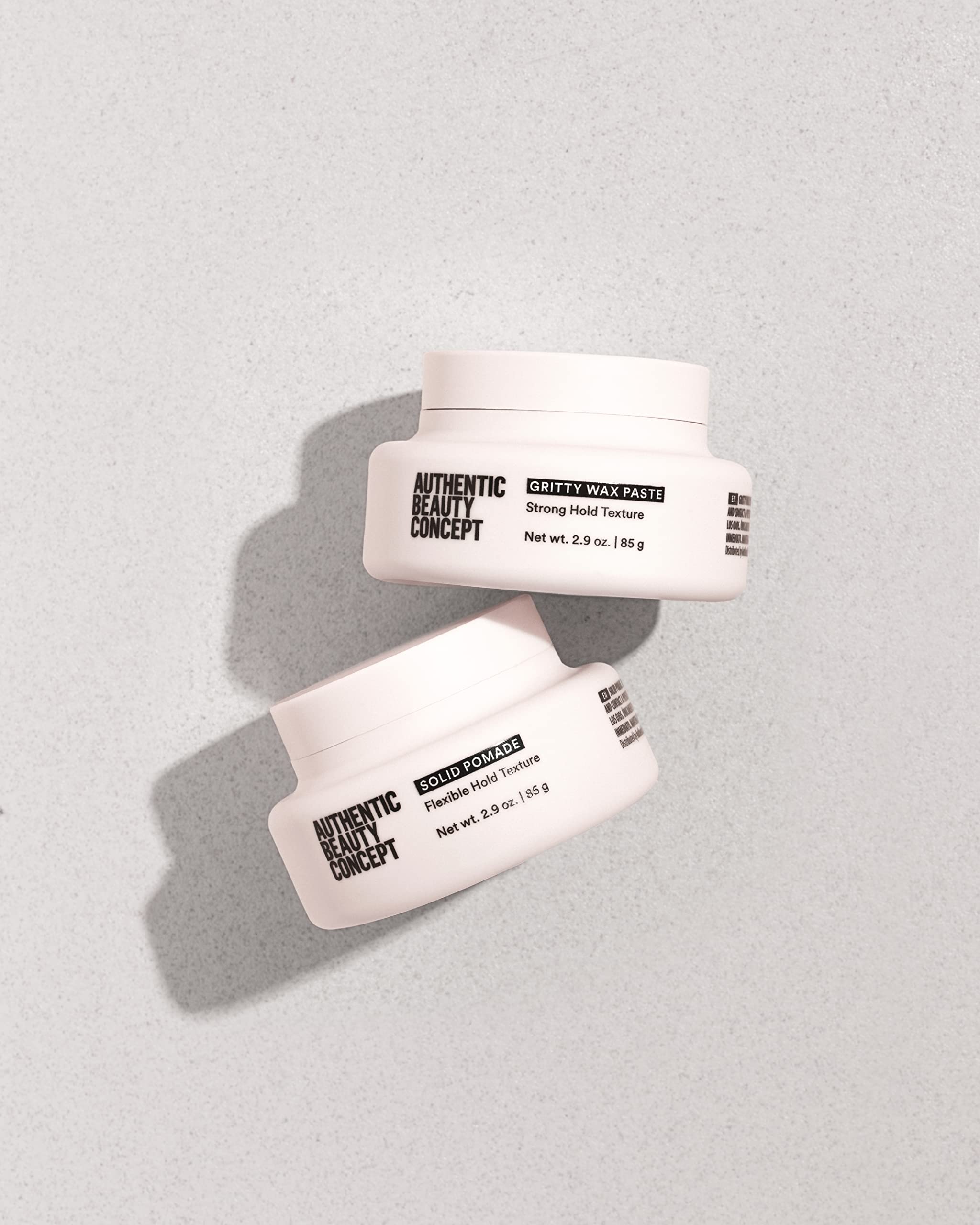 Authentic Beauty Concept Solid Pomade | Medium Hold, Shiny Finish | vegan & Cruelty-Free | All Hair Types | Silicone-Free | 2.9 oz
