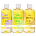 Autumn Shower Bath Oil Set – Sweet Almond, Lavender & Coconut, Multiuse Oil for Hair & Dry Skin (3 x 30 oz)