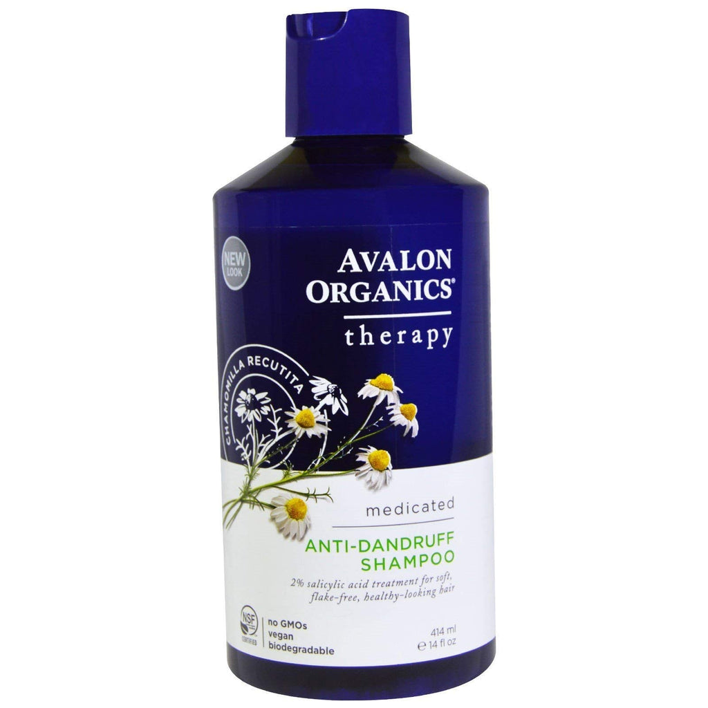 Avalon Organics Anti-Dandruff Shampoo & Conditioner Bundle - 2% Salicylic Acid, Aloe Vera, Tea Tree & Chamomile, 14 oz Each