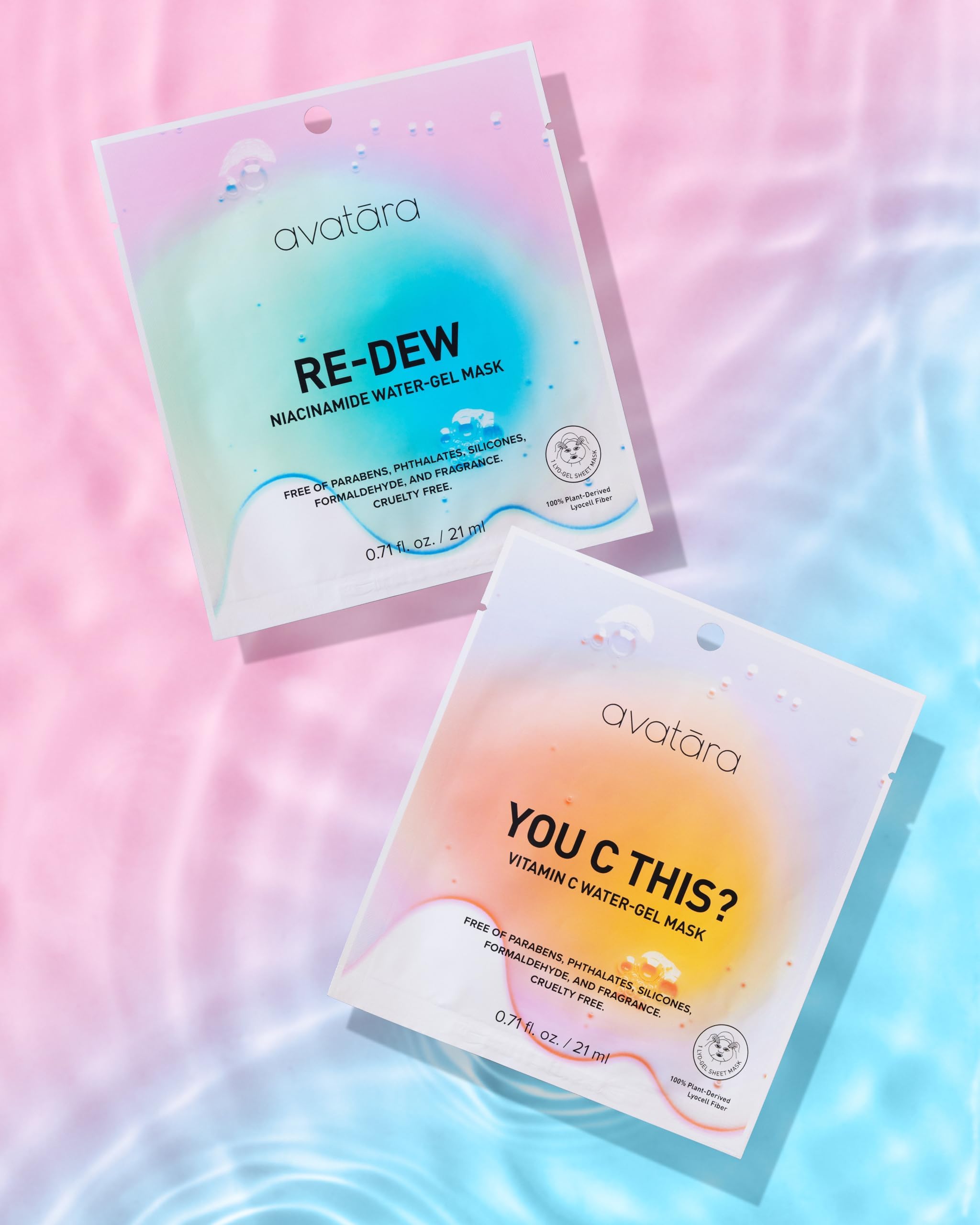 Avatara Sheet Mask Set – 10 Hydrating Facial Masks, Tencel Fiber, All Skin Types