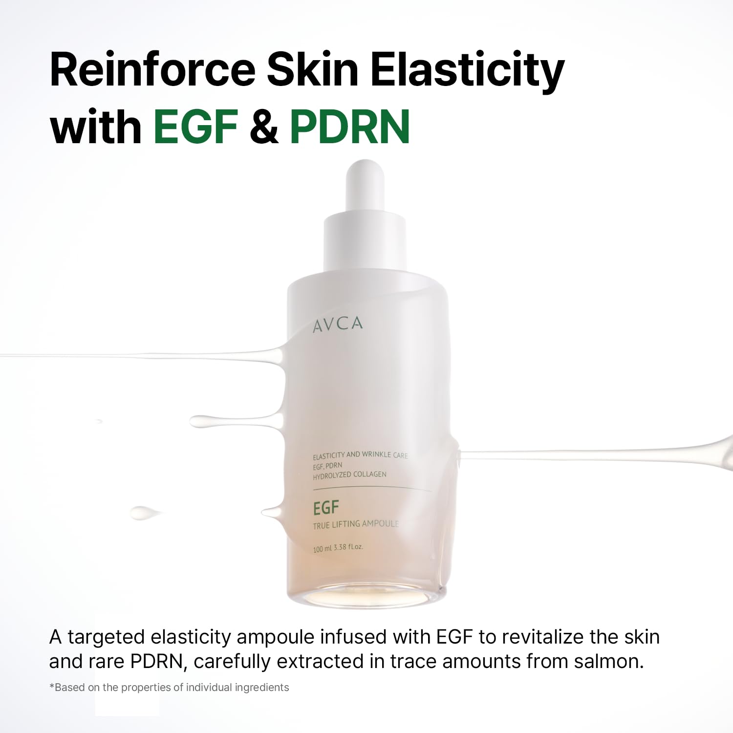 AVCA EGF & PDRN Lifting Serum 100ml – Firming, Hydration & Elasticity Support | K-Beauty