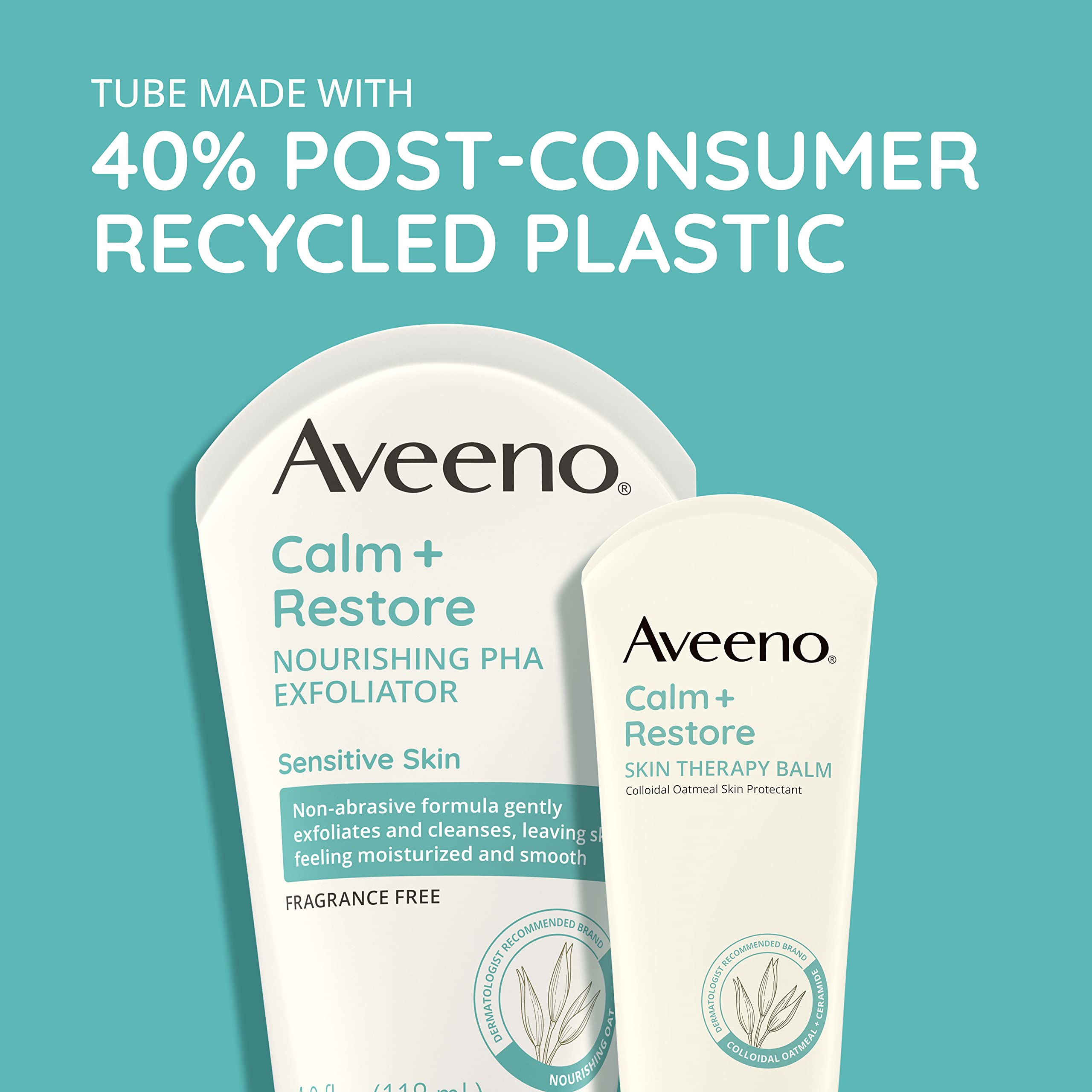 Aveeno Calm and Restore PHA Exfoliator for Sensitive Skin – Fragrance-Free, Non-Abrasive