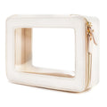 Aveniee Clear Makeup Bag Organizer – Large Travel Cosmetic Pouch, Waterproof PU Leather