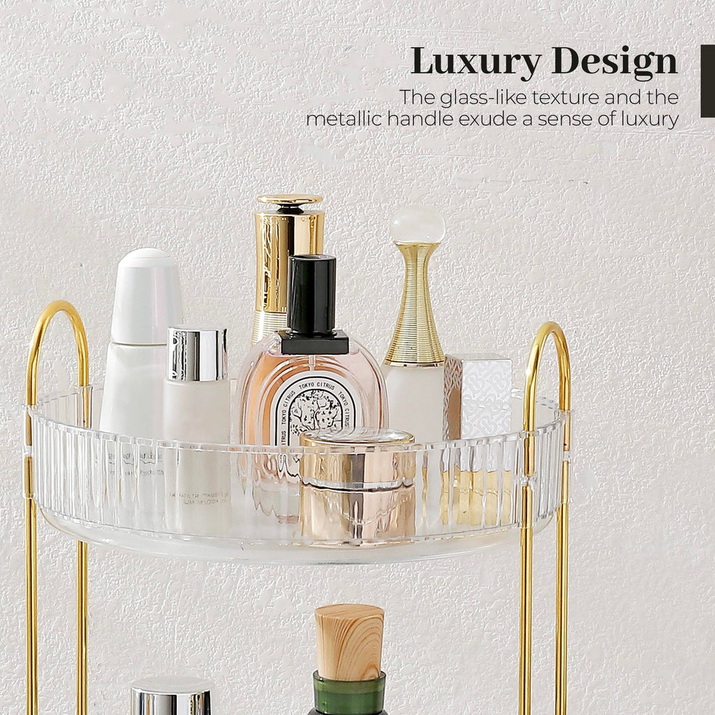 Aveniee Rotating Makeup Organizer – 3-Tier Vanity Storage for Cosmetics, Skincare & Perfume