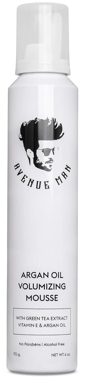 Avenue Man Argan Oil Mousse – Thickening & Volumizing Hair Foam for Men