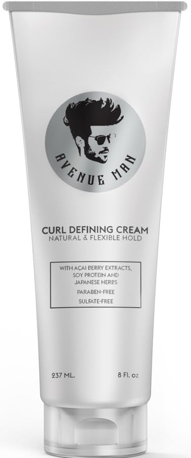 Avenue Man Curl Defining Cream – Natural, Flexible Hold for All Hair Types | Paraben & Sulfate Free