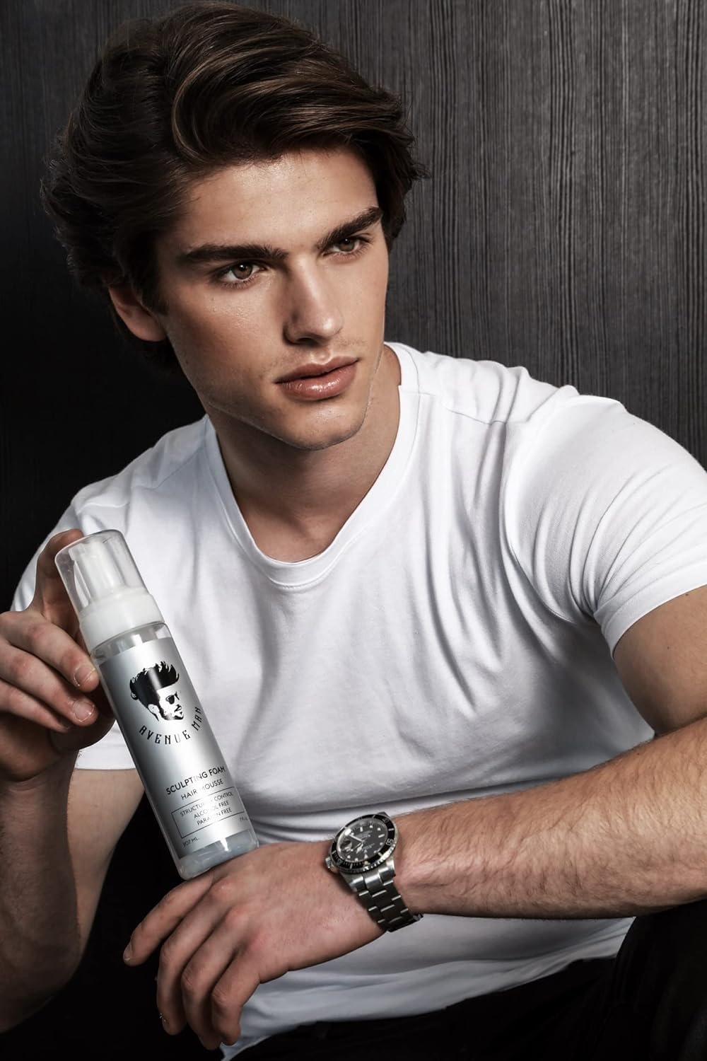 Avenue Man Unscented Sculpting Foam – Frizz Control & Firm Hold Hair Mousse for Men | 7 oz