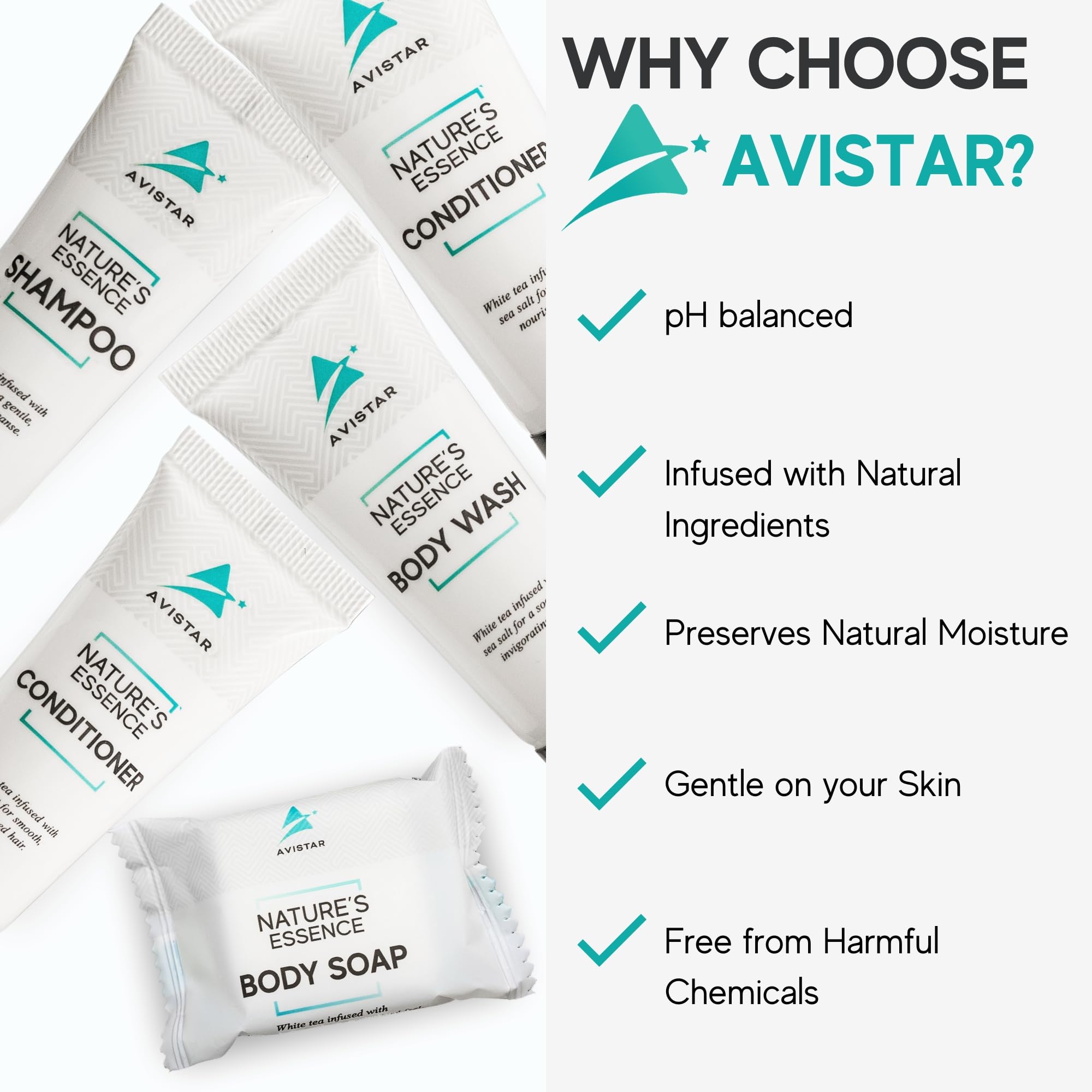 Avistar 90-Piece Hotel Toiletries Bulk Set – Travel Essentials for Hosts & Guests