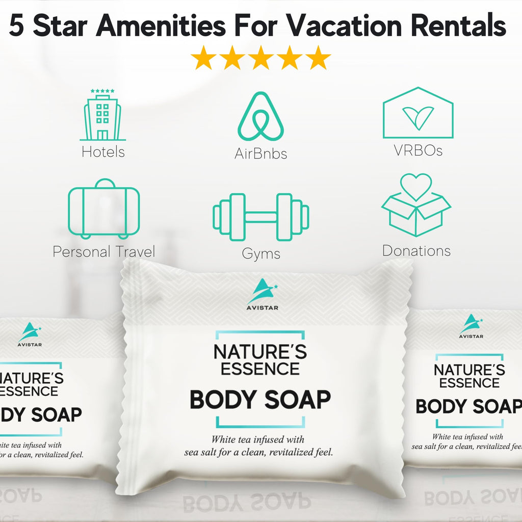 Avistar Bar Soap Bulk – 120 Pack Travel-Size Hotel Bars for Hospitality
