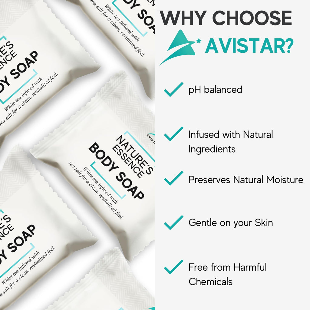 Avistar Bar Soap Bulk – 120 Pack Travel-Size Hotel Bars for Hospitality