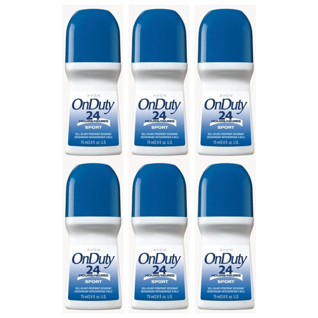 AVON On Duty 24 Hour Sport Roll-On Antiperspirant Deodorant – Multi-Pack (2x2.6 fl oz)