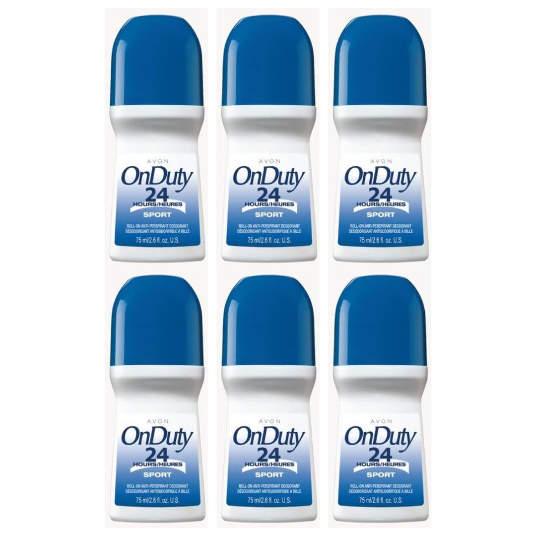 AVON On Duty 24 Hour Sport Roll-On Antiperspirant Deodorant – Multi-Pack (2x2.6 fl oz)