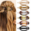 AWAYTR French Concord Hair Clips Claw – 6pc Flat Side Clips, Tortoiseshell (Small)