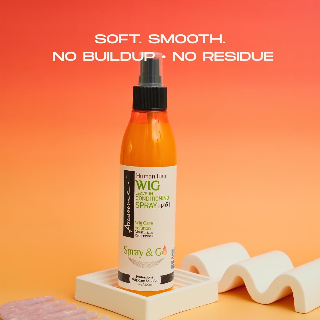 Awesome Human Hair Wig Shampoo – pH5 Wig Care, Adds Body & Shine, Detangles (7 fl oz)