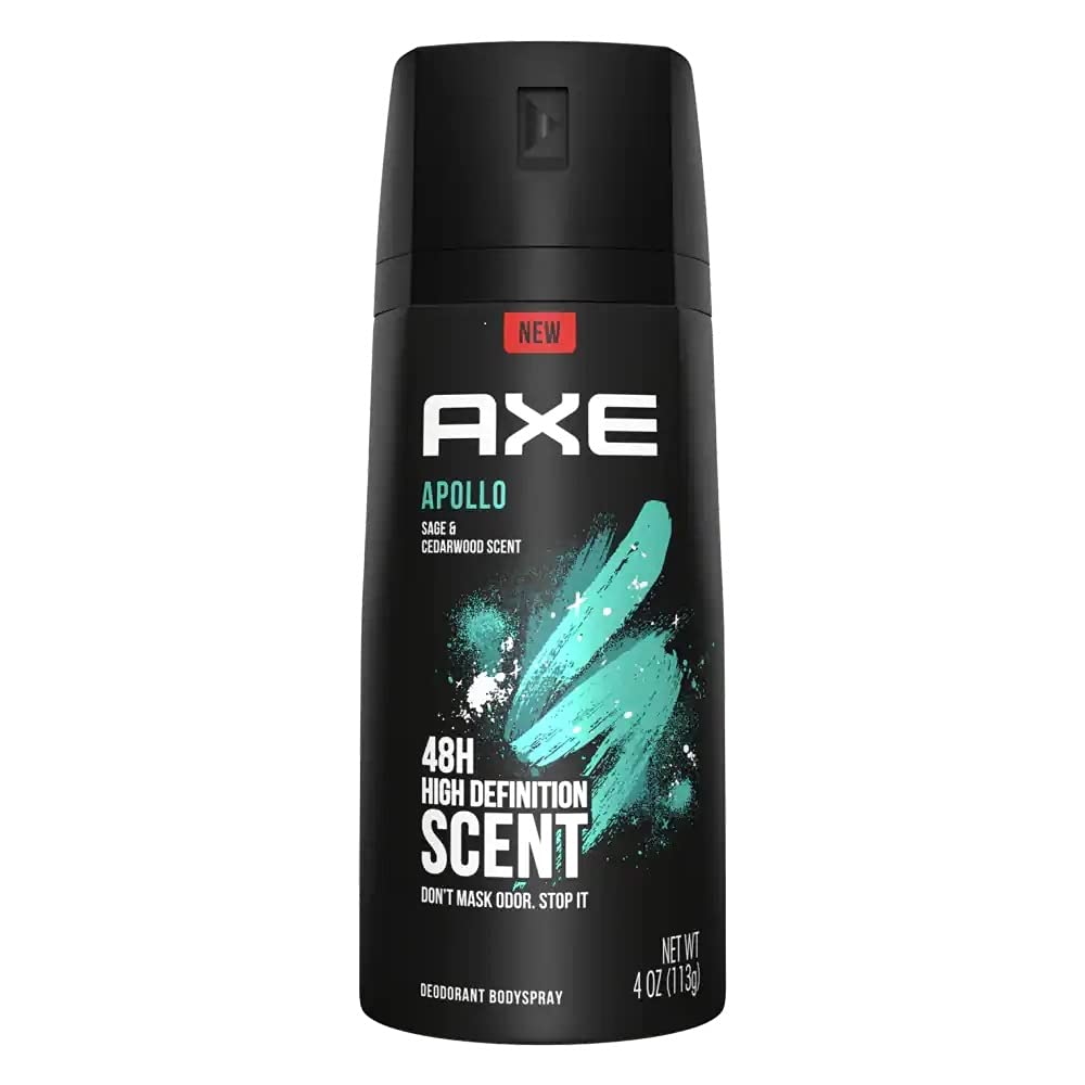 AXE Apollo Body Spray for Men – 4 oz, Pack of 10 – Crisp, Masculine Scent