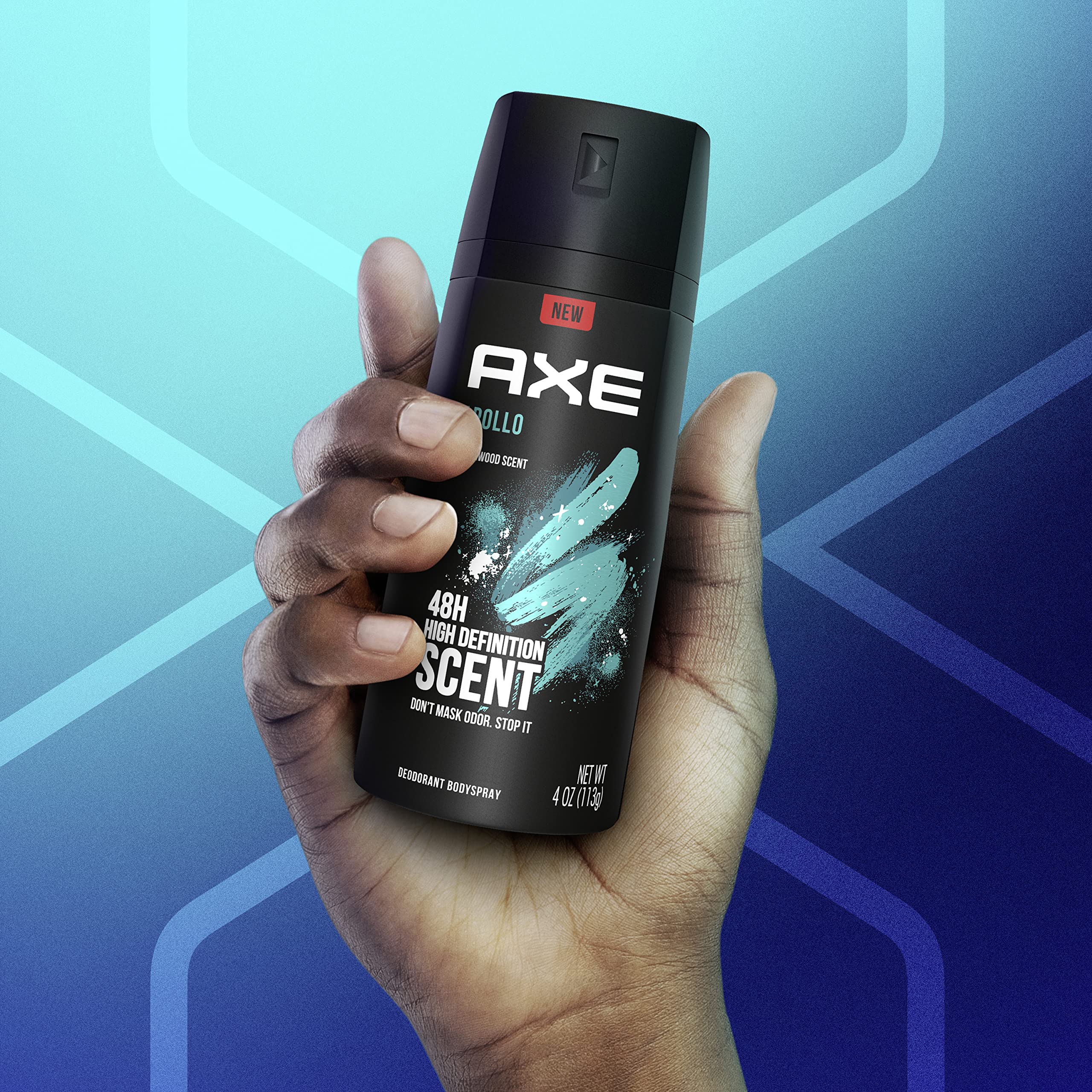 AXE Apollo Body Spray Deodorant for Men – Sage & Cedarwood, Aluminum-Free, 4 oz (4 Count)