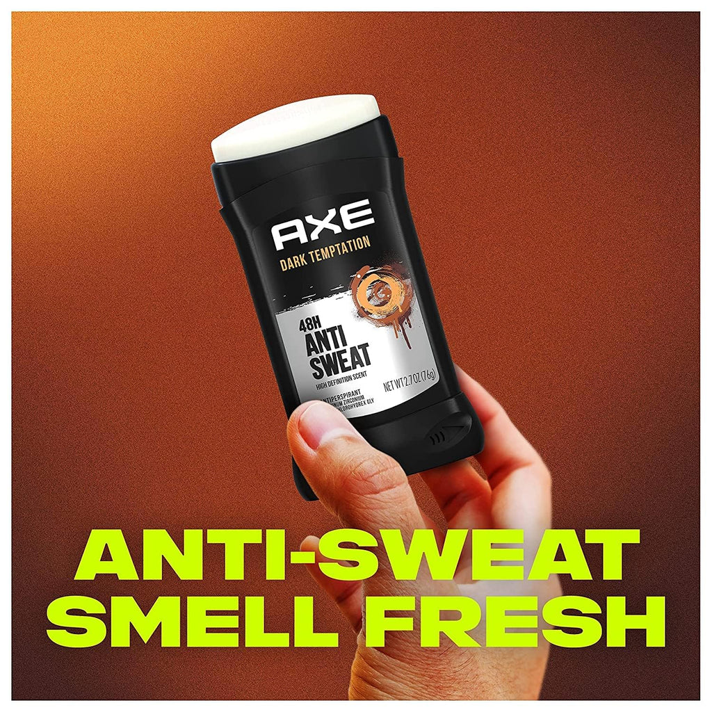 AXE All-Day Dry Antiperspirant Deodorant Stick – Dark Temptation (2.7 oz) Pack of 4