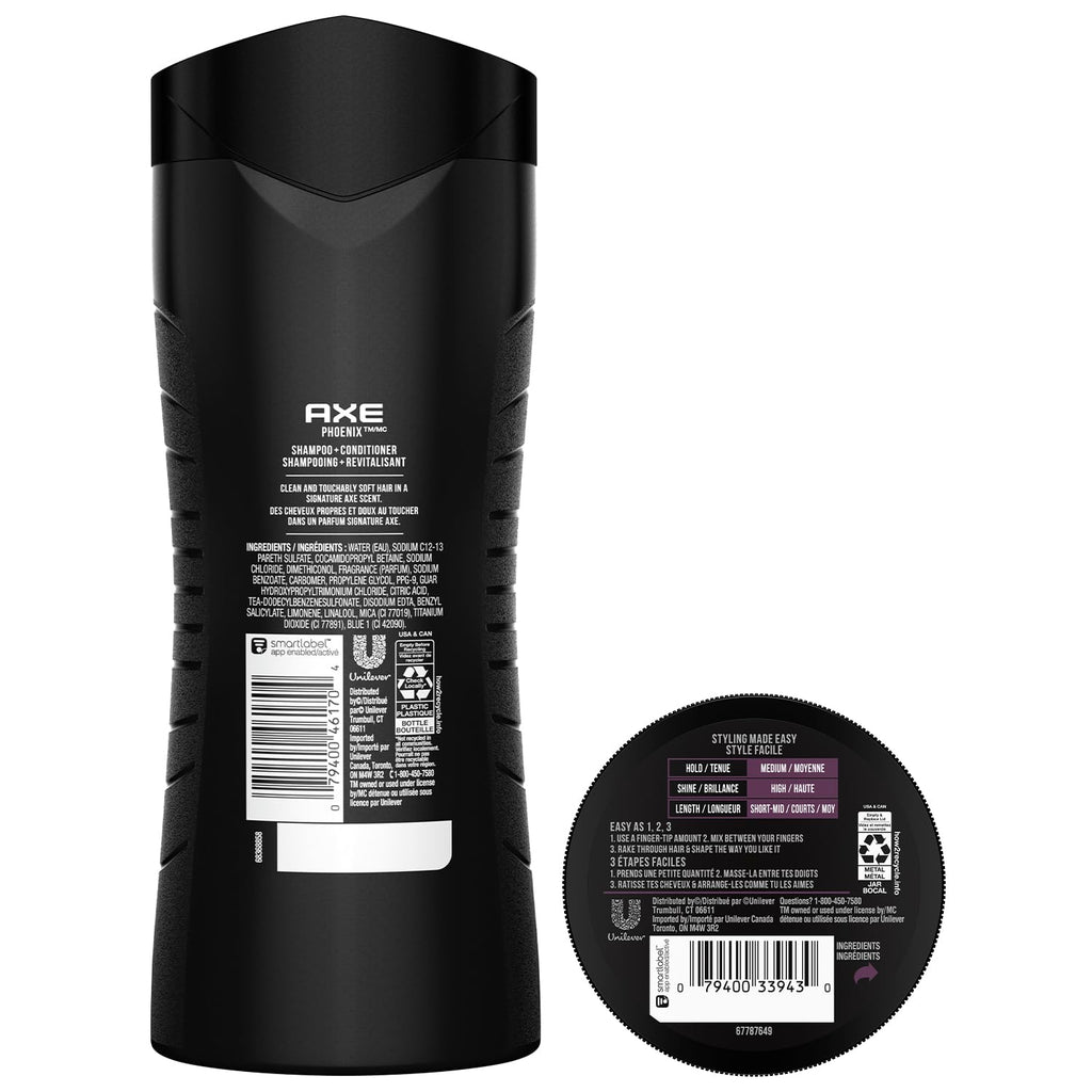 AXE Phoenix 2-in-1 Shampoo + Classic Pomade Gift Set | Medium Hold, High Shine