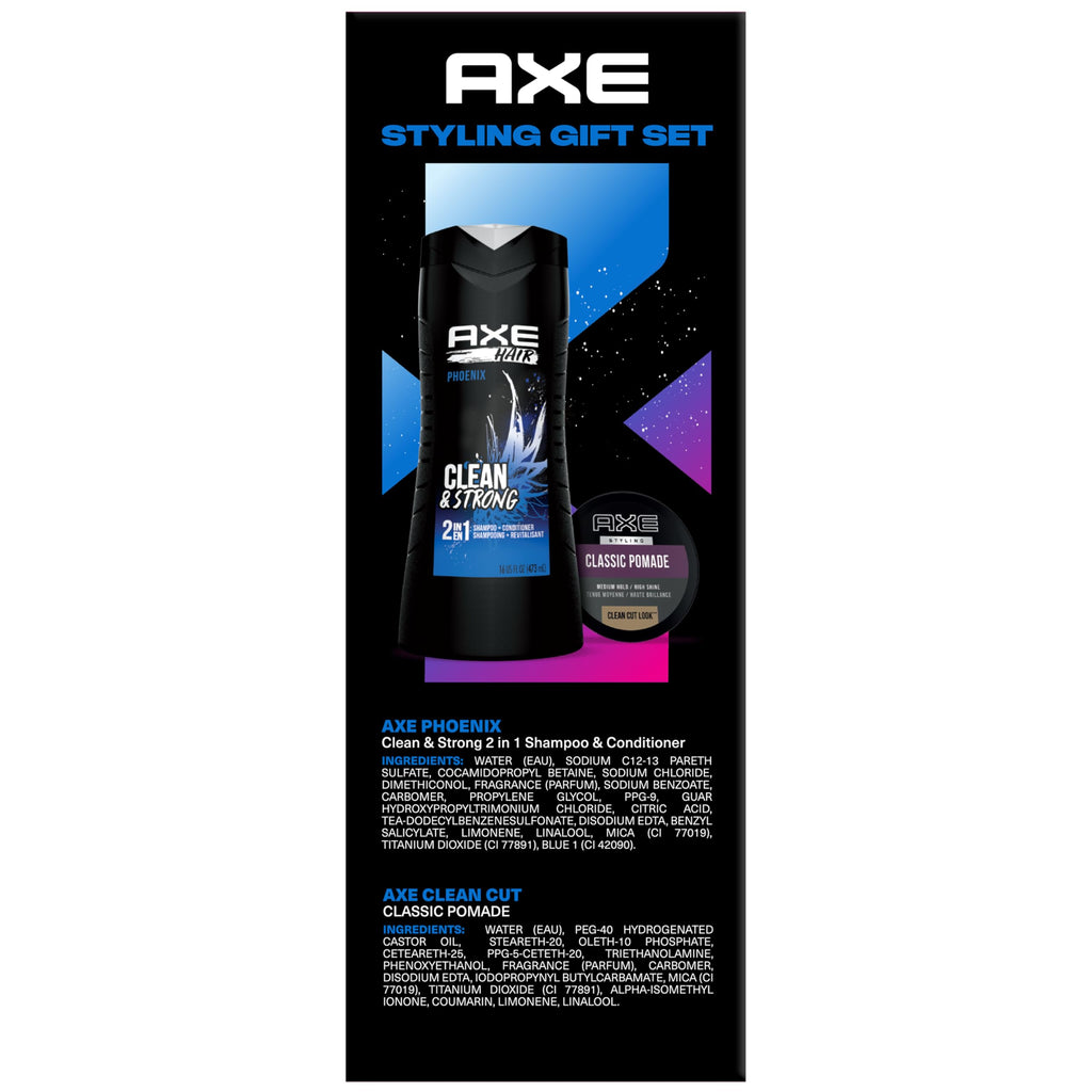 AXE Phoenix 2-in-1 Shampoo + Classic Pomade Gift Set | Medium Hold, High Shine
