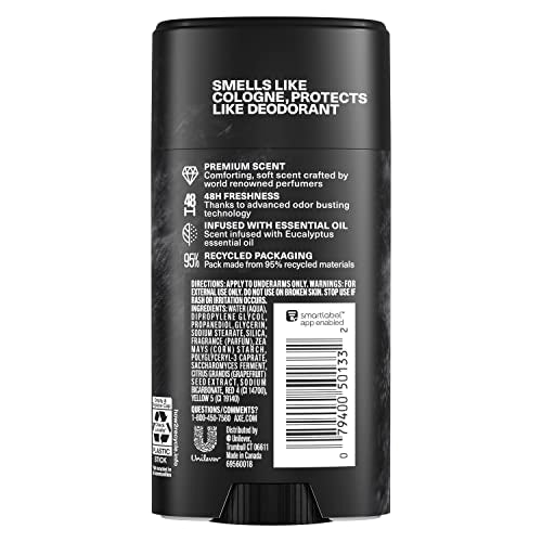 AXE Fine Fragrance Collection Pure Coconut Deodorant Stick 4 Count – 48H Freshness & Odor Protection