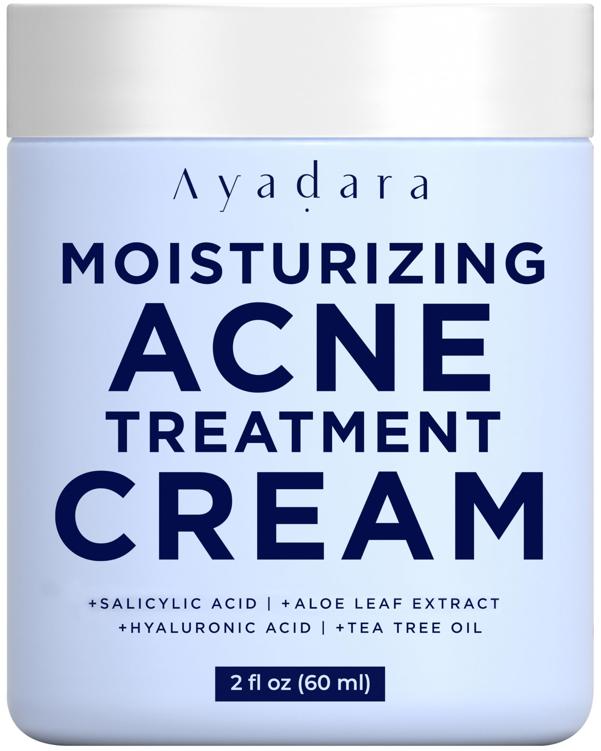 AYADARA Moisturizing Acne Cream – Salicylic Acid Face Moisturizer for Oily & Acne-Prone Skin