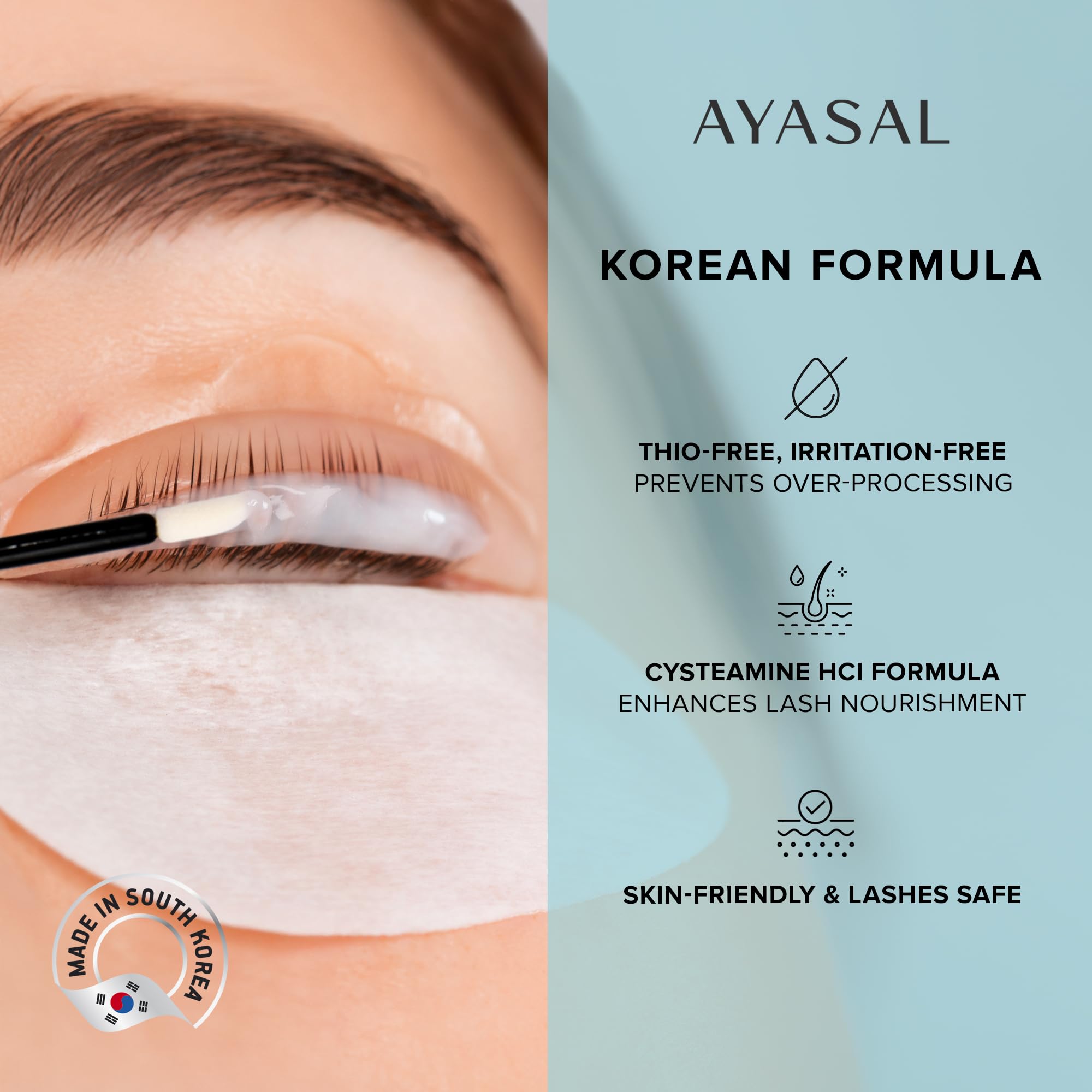 AYASAL Lash Lift Kit 2-Pack – Thio-Free, Salon-Quality Lash Perm at Home