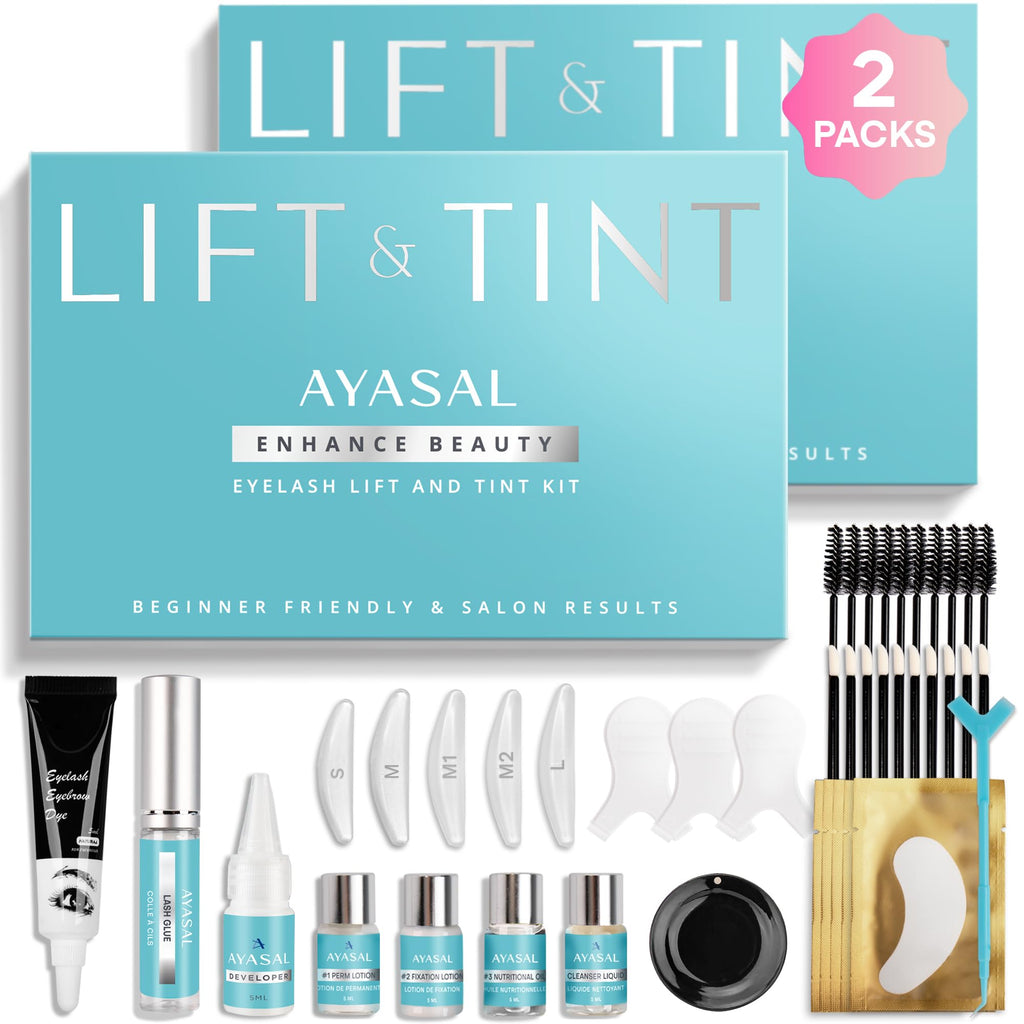 AYASAL Lash Lift Kit 2-Pack – Thio-Free, Salon-Quality Lash Perm at Home