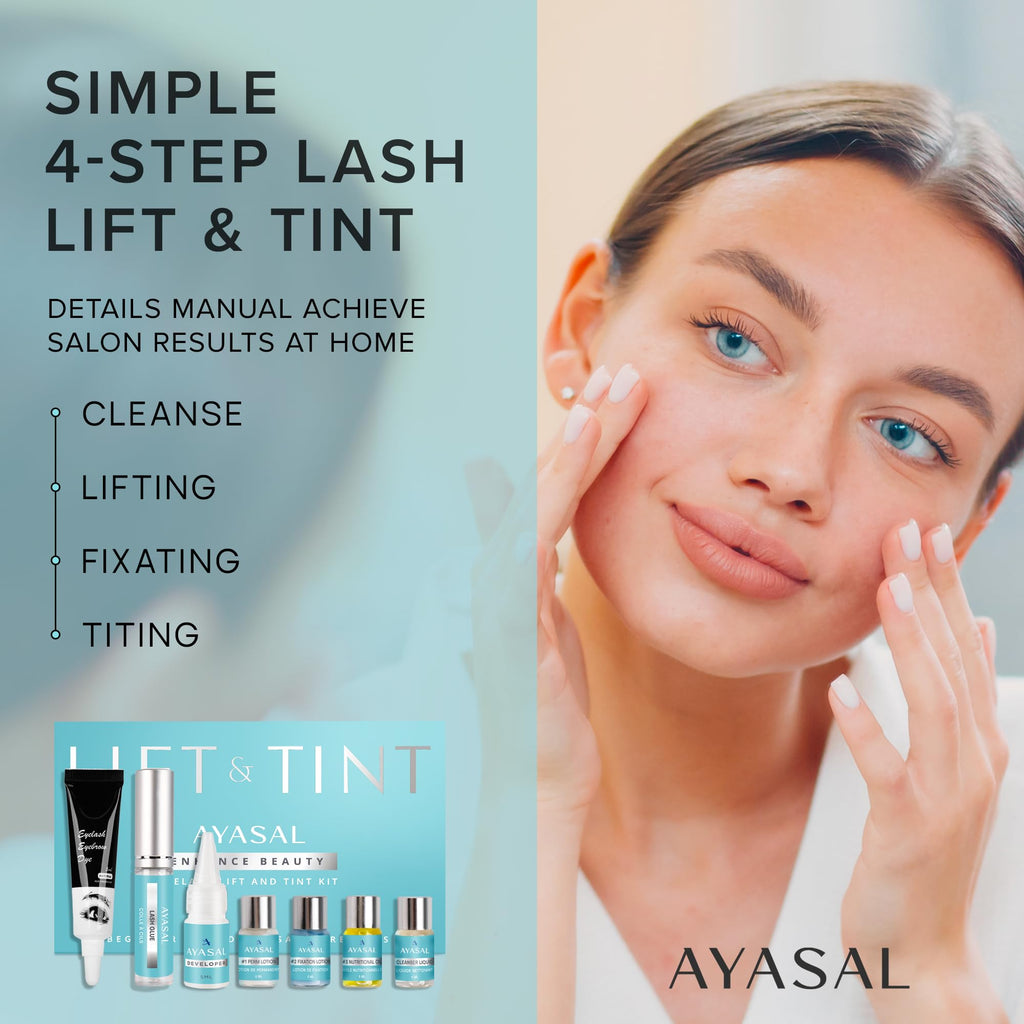 AYASAL Lash Lift Kit 2-Pack – Thio-Free, Salon-Quality Lash Perm at Home