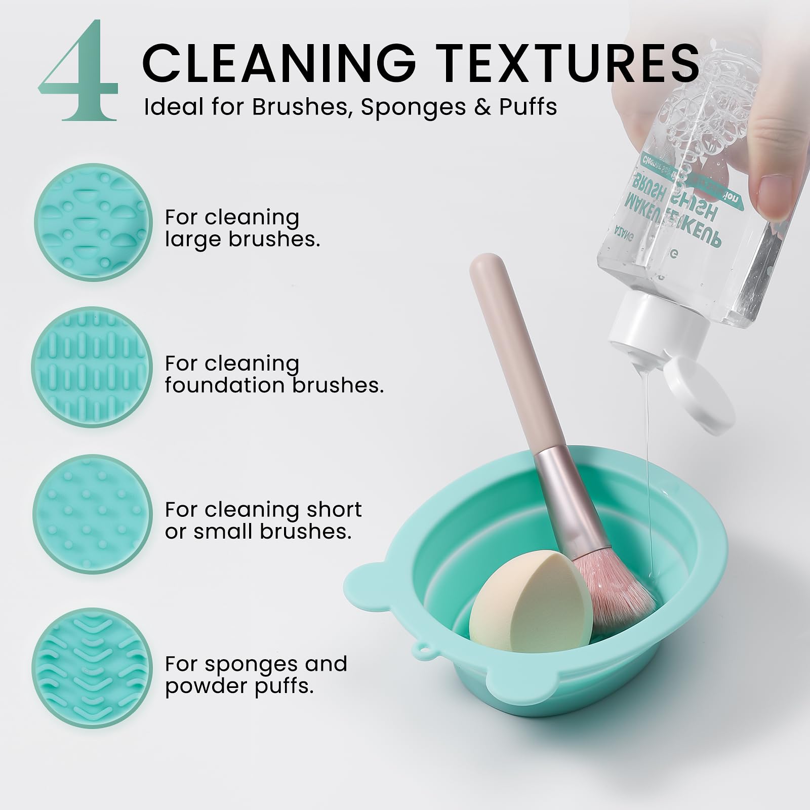 Azang Makeup Brush Cleaner 300ml – Deep Clean for Brushes, Sponges & Puffs | Gentle, Vegan & Cruelty-Free