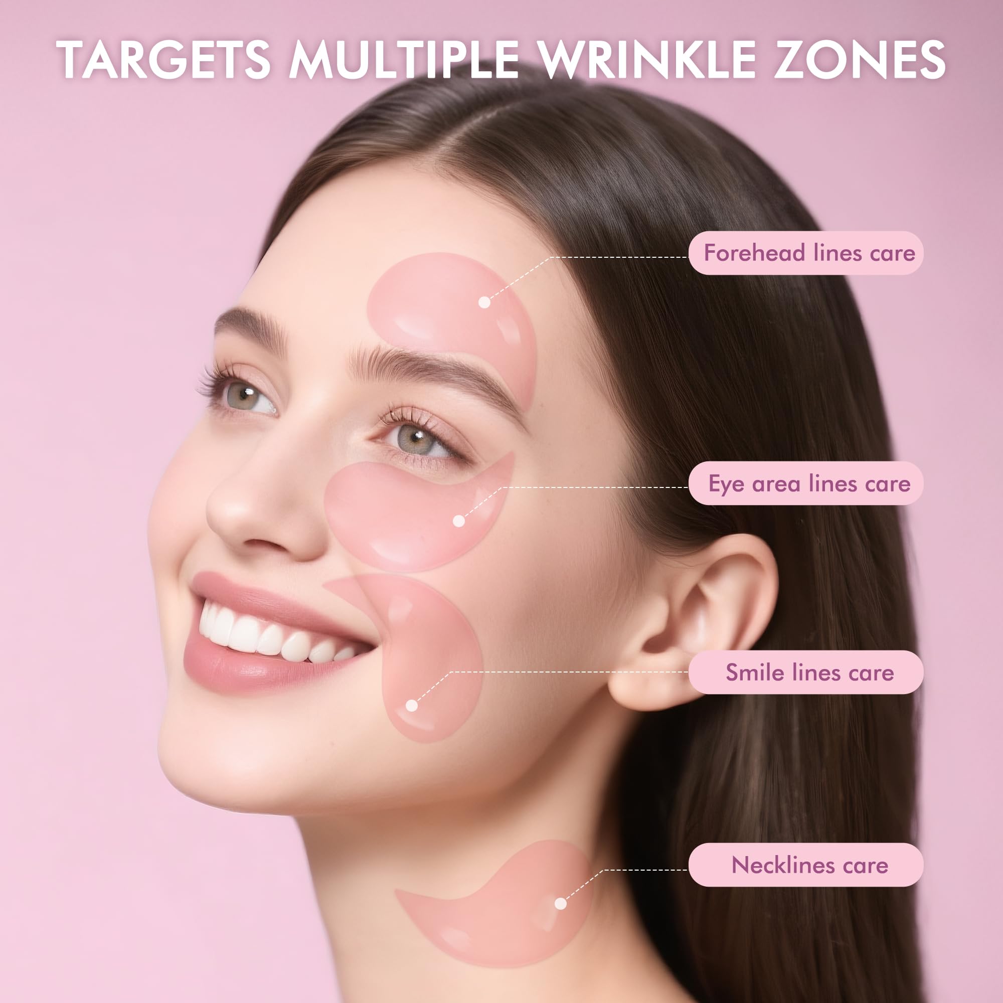AzLucaky Rose Hydrogel Eye Patches — 40 Pairs for Puffy Eyes, Dark Circles, Hydration