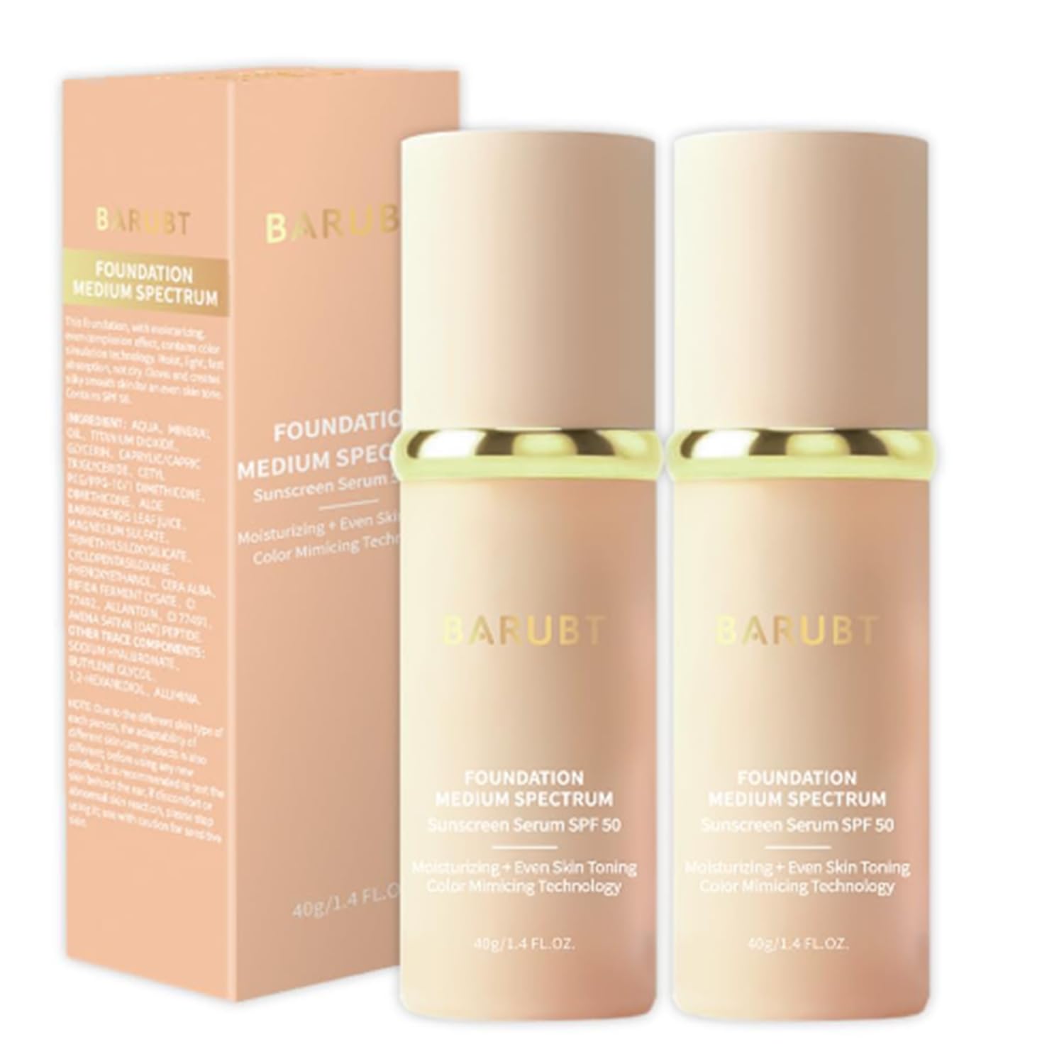 Azmaker 4-in-1 Color Changing Foundation with SPF50 PA++ | Hydration, Buildable Coverage