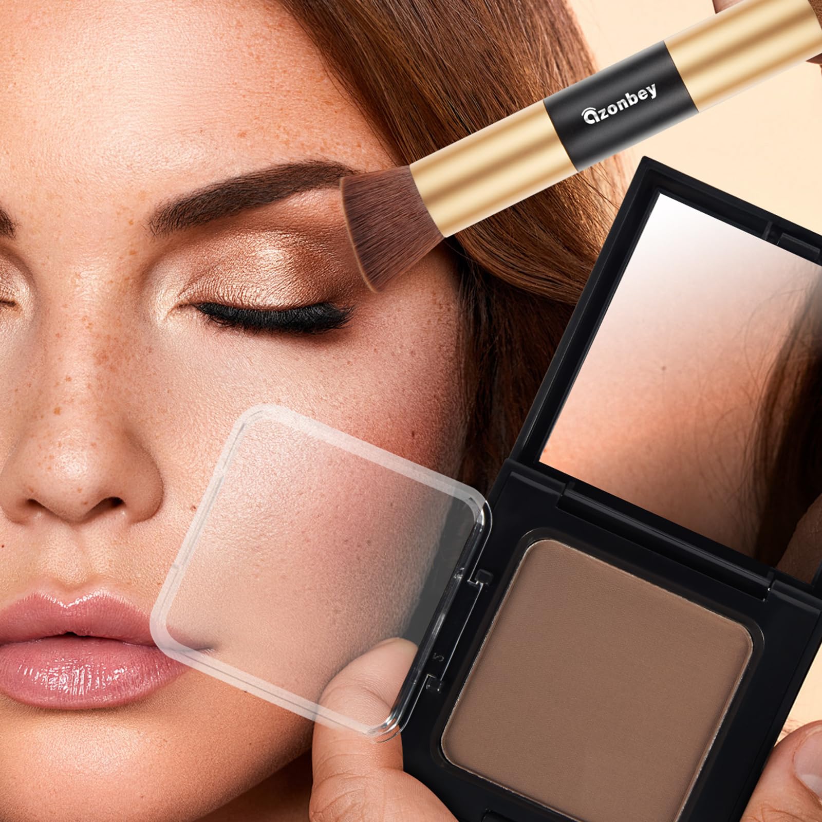 Azonbey Root Touch Up Powder — Instant Grey Coverage, Water-Sweat Resistant, Cruelty-Free